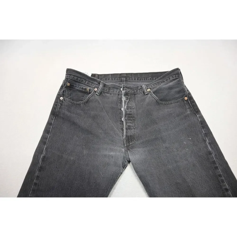Levis 501 Double XX Straight Stretch Rugged Button‎ Fly Jeans Mens Sz 36 x 29